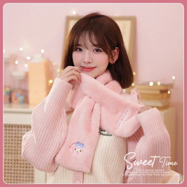 MyMelody Plush Pink Scarf