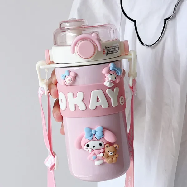 MyMelody Cartoon Multifunctional Straw Insulated Mug