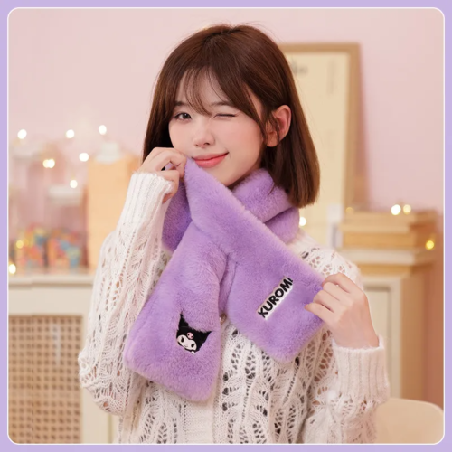 Kuromi Plush Cute Scarf