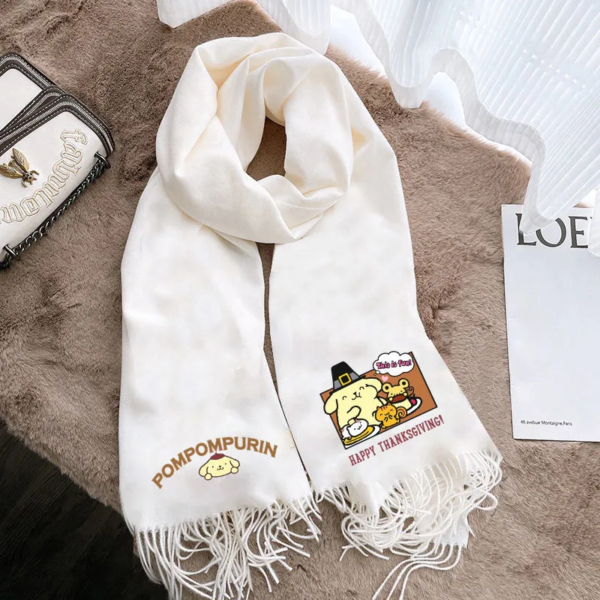 Pompom Purin Cute Warm Scarf