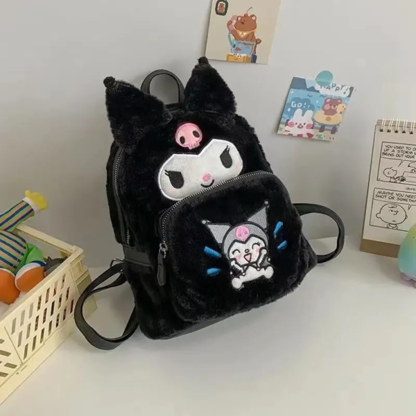 Kuromi Plush Cartoon Backpack