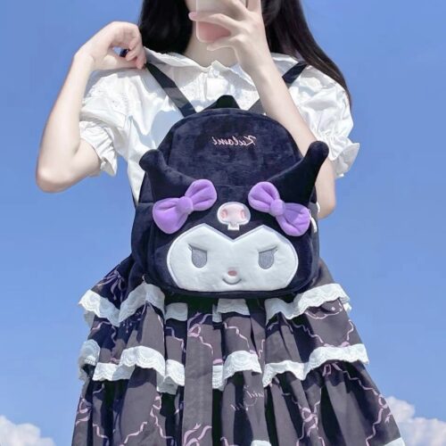 Kuromi Cute Plush Backpack