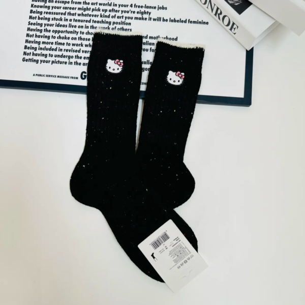 HelloKitty Cute Black Wool Socks