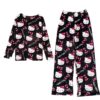 Coral Velvet Black Long Sleeve Home Pajamas