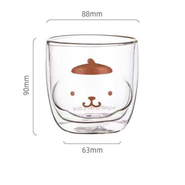 Pompom Purin Cute transparent cups