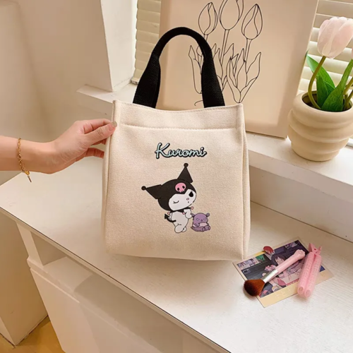 Kuromi Cute and cool large capacity organizer canvas bag