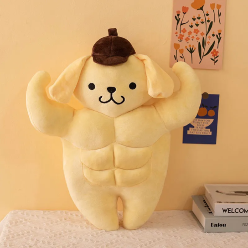 Pompom Purin Muscle Cute Soft Cute Pillow