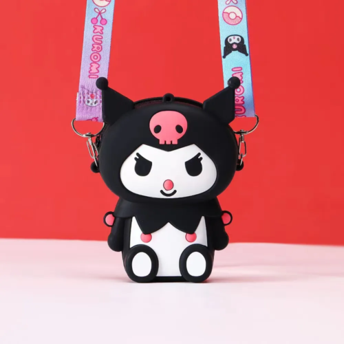 Kuromi Black Kids Silicone Crossbody Bag Coin Purse