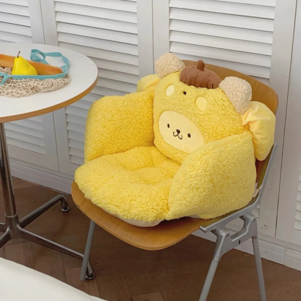 Pompom Purin Slouchy Cute Yellow Cushion