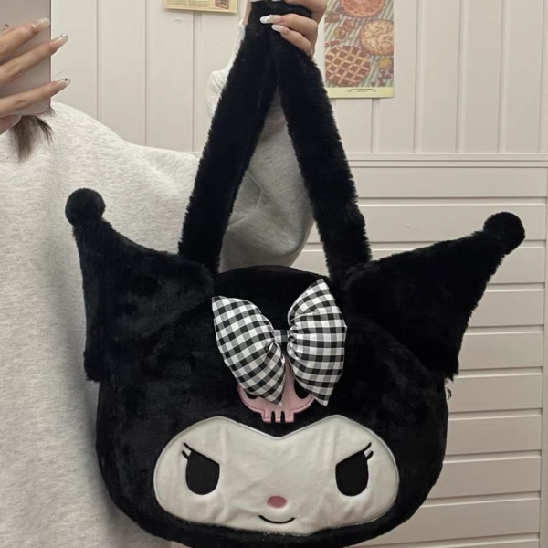 Kuromi Large Capacity Sweet Cool Plush Tote Bag