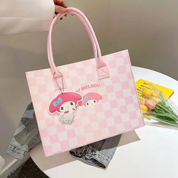 MyMelody Cute Pink Tote Large Capacity Felt Bag