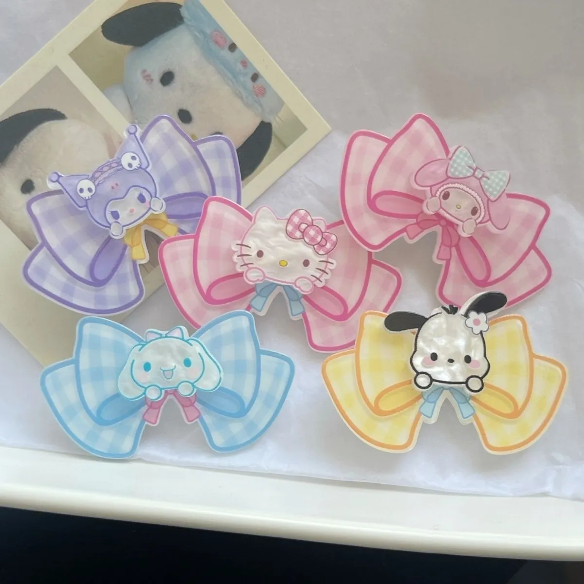 HelloKitty Cute Bow Cartoon Hair Clips