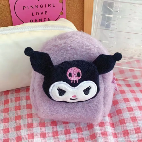 Kuromi Cute Purple Plush Kids Wallet