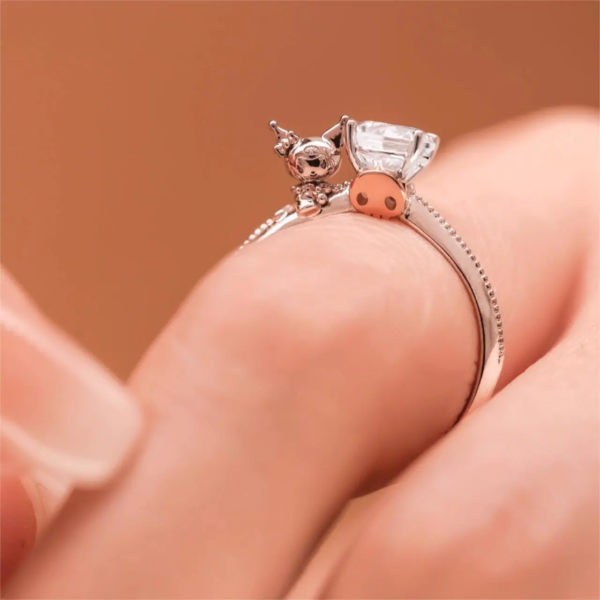 Kuromi Cute, sweet, cool and versatile ring