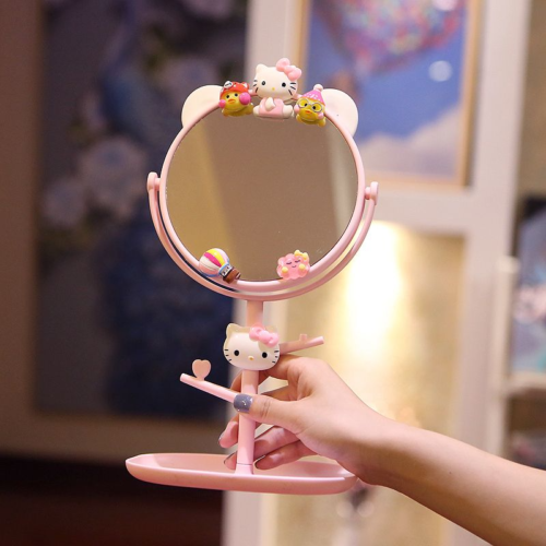 HelloKitty Cute Pink Desktop Makeup Mirror