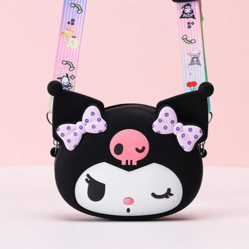 Kuromi Cute Kids Silicone Coin Crossbody Bag