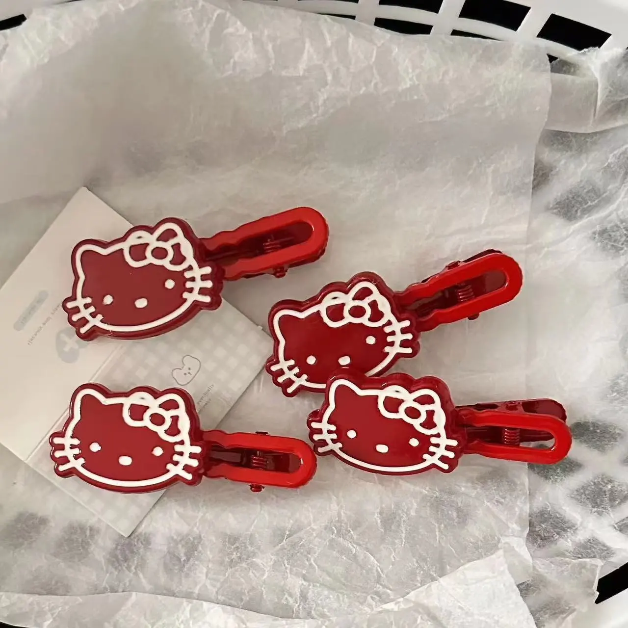 HelloKitty Cartoon cute sweet red side clip