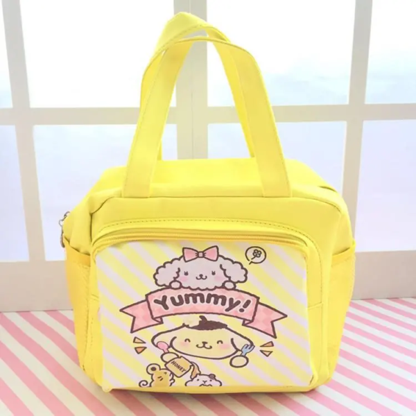 Pompom Purin Thickened waterproof lunch bag with double-sided pattern