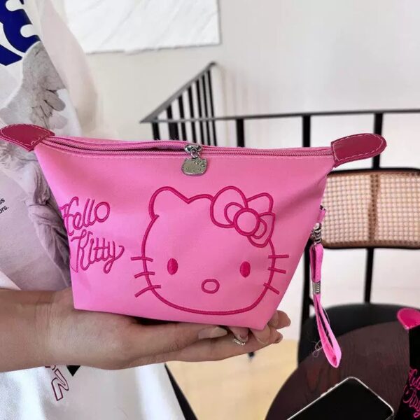 HelloKitty Pink Embroidered Cosmetic Bag