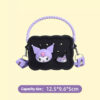 Kuromi Black Fashion Silicone Crossbody Bag Coin Purse