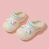 Cinnamoroll Cute White Plush Double Wear Hole Shoes