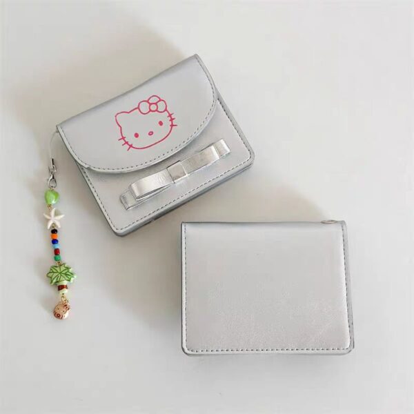 HelloKitty Silver Short Cute Coin Card Case