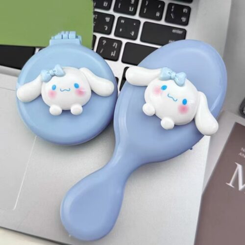 Cinnamoroll Folding Cosmetic Mirror Airbag Comb