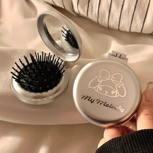 MyMelody Sweet and Cute Portable Folding Airbag Comb Handheld Makeup Mirror