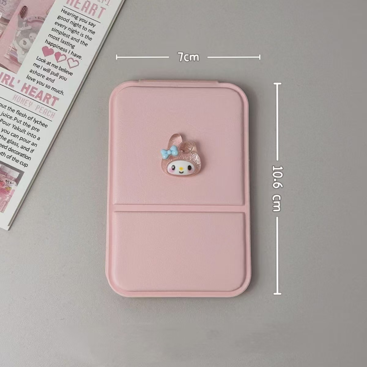 MyMelody Kuromi Cute and Sweet Folding Mini Carry-On Mirror