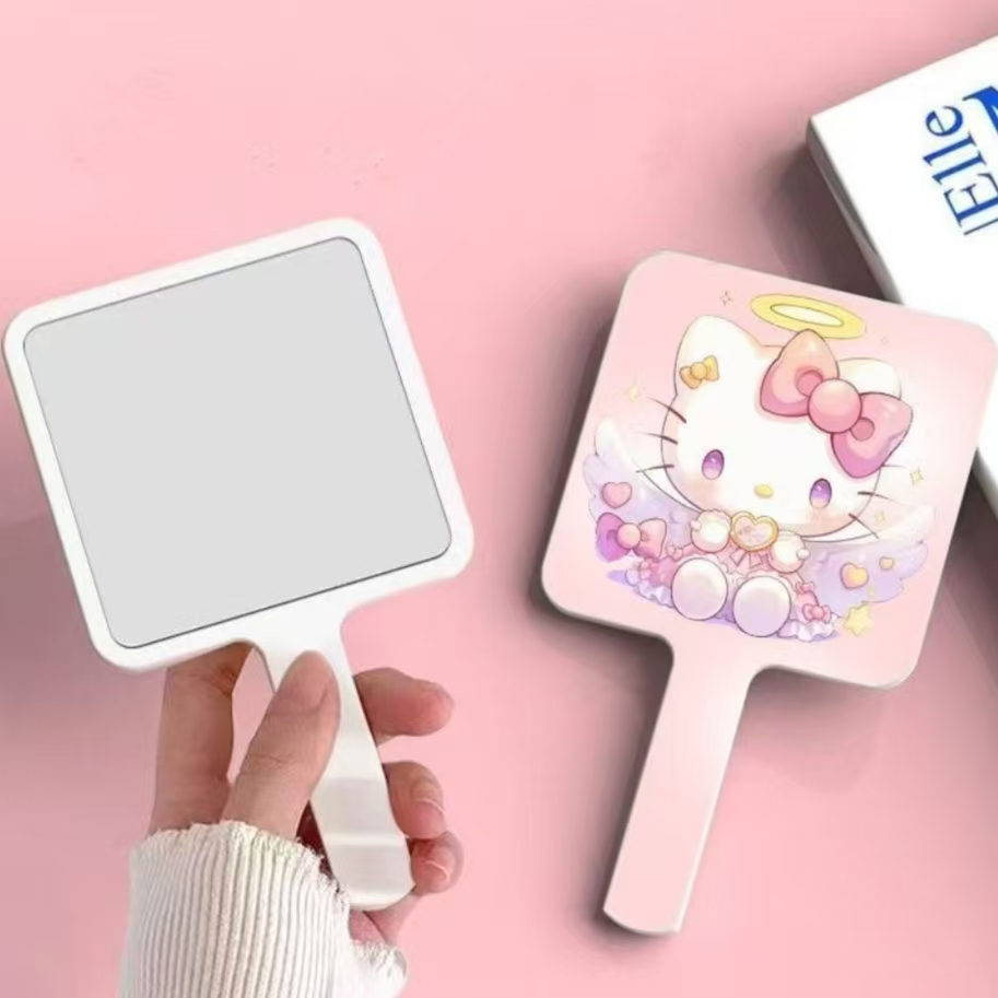 HelloKitty Portable Cute Pink Handheld Cosmetic Mirror