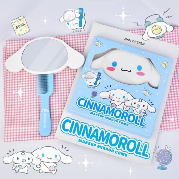 Cinnamoroll Cute Convenient Comb Cosmetic Mirror 2 in 1