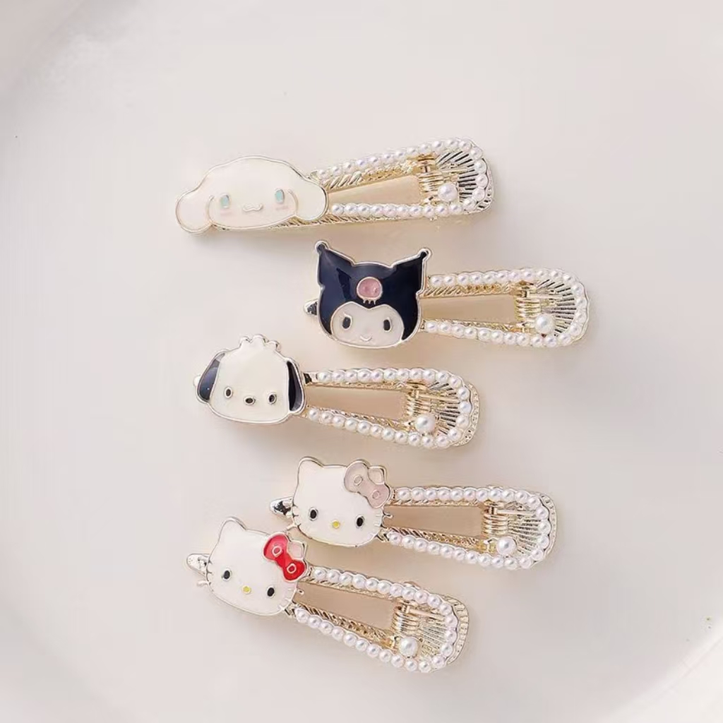 HelloKitty Cute Cartoon Pearl Hair Clips