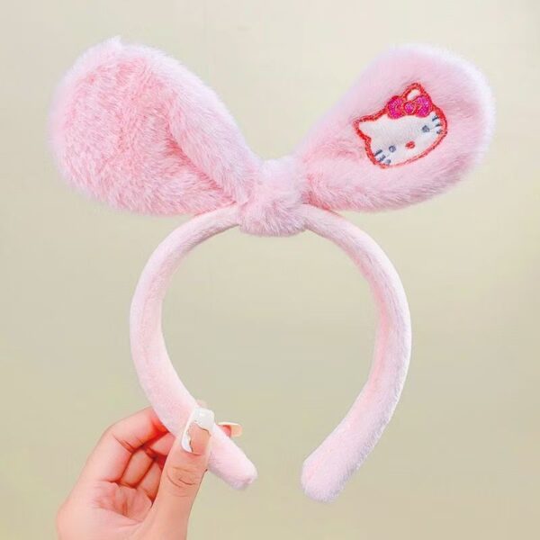 HelloKitty Cute Plush Rabbit Ear Bow Hairband