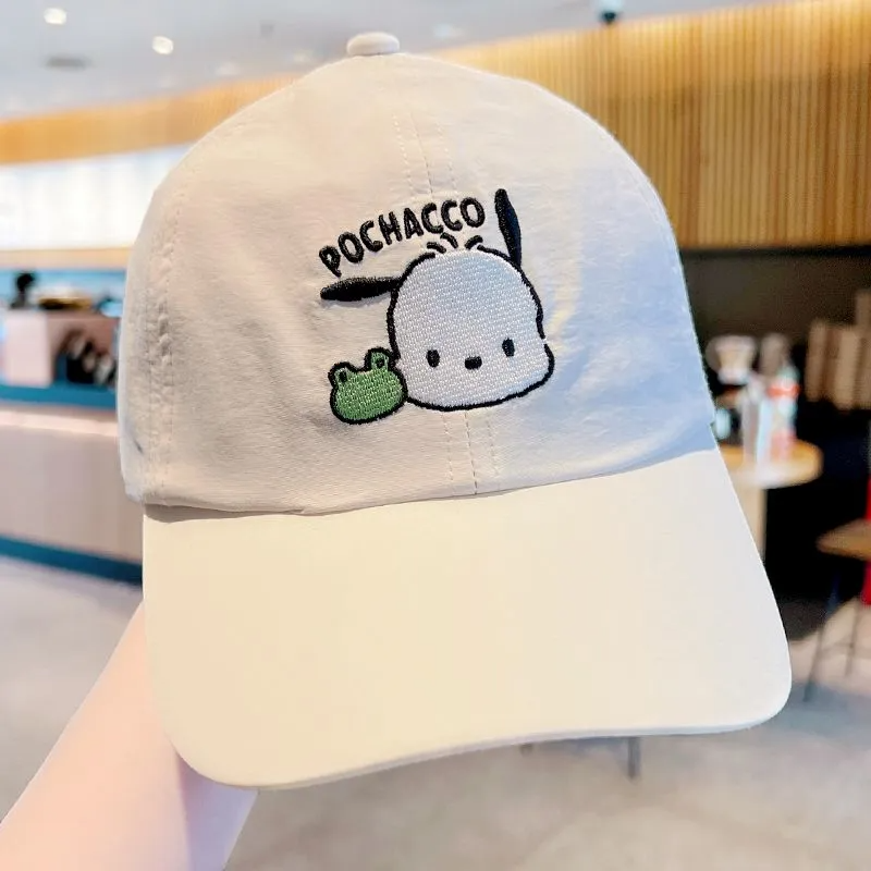 Pochacco Cute White Kids Fashion Baseball Cap