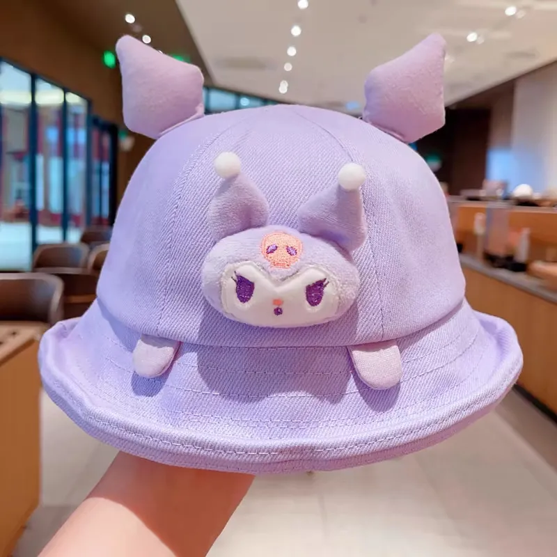 Kuromi Cute purple kids spring and fall sun hat
